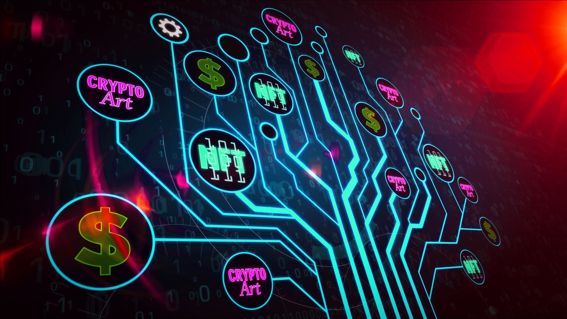 NFT Crypto Art symbols illustration